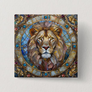 Zodiac - Leo the Lion 15 Cm Square Badge