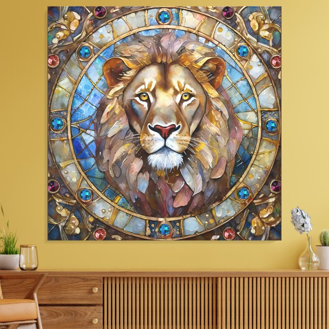 Zodiac - Leo the Lion Canvas Print (Insitu(LivingRoom))