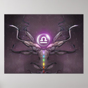 Zodiac Libra Horoscope Sign Poster
