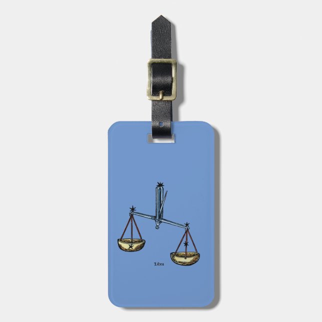 Zodiac: Libra In Colour Luggage Tag (Front Vertical)