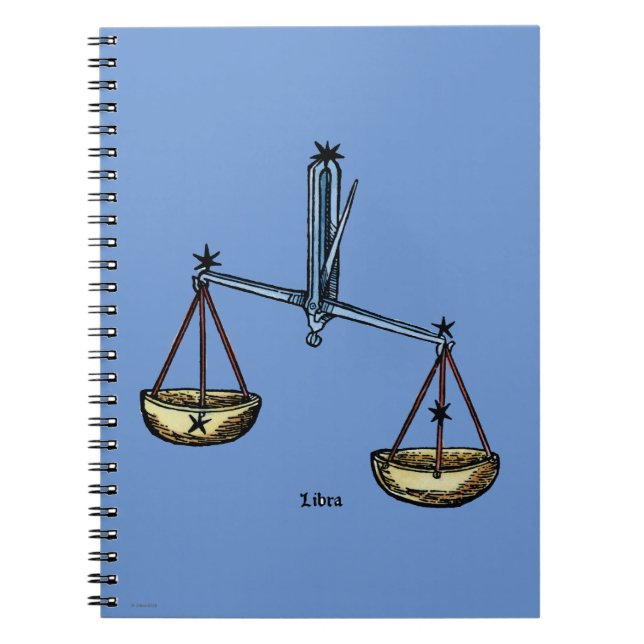 Zodiac: Libra In Colour Spiral Notebook (Front)