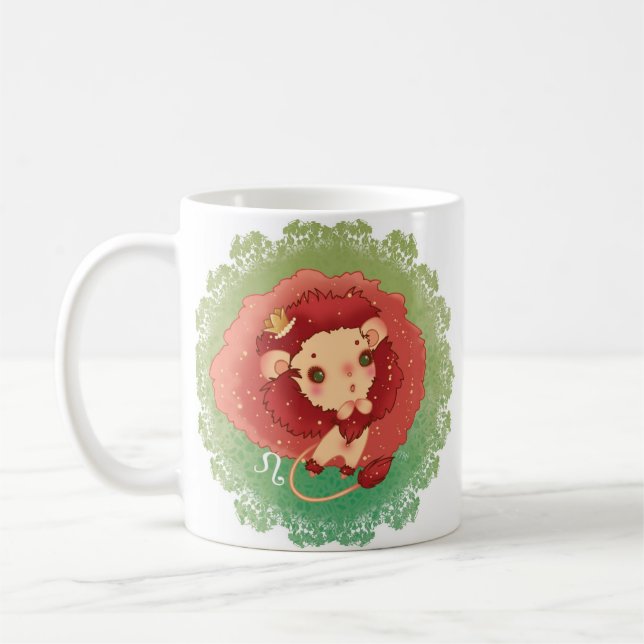 Zodiac lion leo coffee mug (Left)