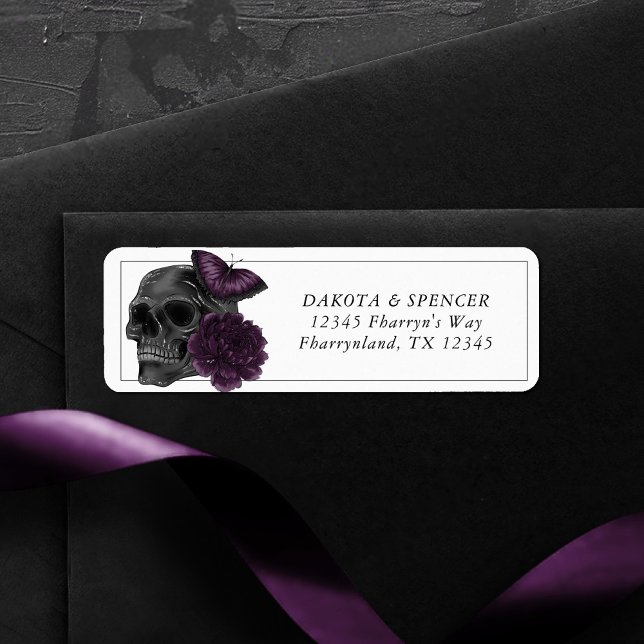 Zodiac Magic | Dark Purple Plum Gothic Skull Roses (Creator Uploaded)