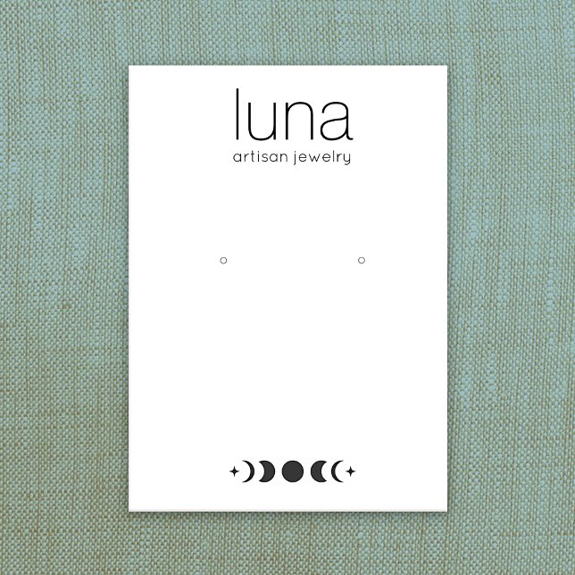 Zodiac Moon Phase Earring Jewelry Display Business Card (Creator Uploaded)