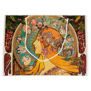Zodiac, Mucha Large Gift Bag