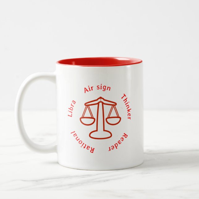 Zodiac Mug-Libra Two-Tone Coffee Mug (Left)