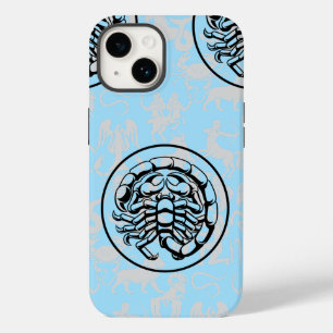 Zodiac Pattern Z02 - Scorpio.w L Blue BG Case-Mate iPhone 14 Case