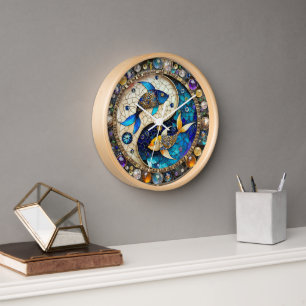 Zodiac - Pisces Fish Yin and Yang Clock