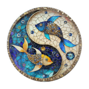 Zodiac - Pisces Fish Yin and Yang Cutting Board