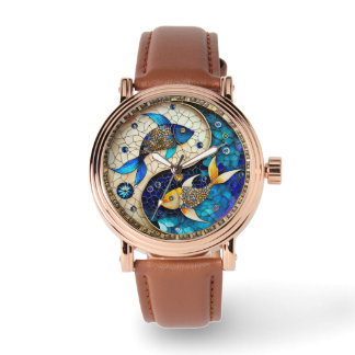 Zodiac - Pisces Fish Yin and Yang Watch