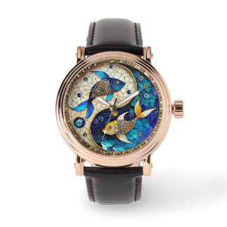 Zodiac - Pisces Fish Yin and Yang Watch