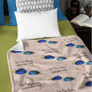 Zodiac Pisces "I'm too Busy Wandering" Sherpa Blanket