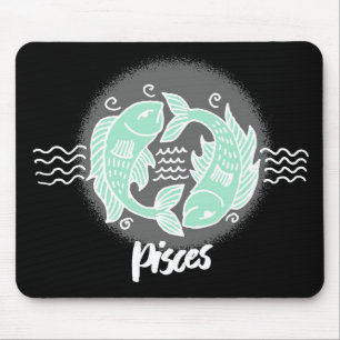Zodiac Pisces Symbol Mouse Pad