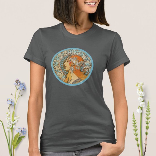 Zodiac Portrait Alphonse Mucha T-Shirt (Creator Uploaded)