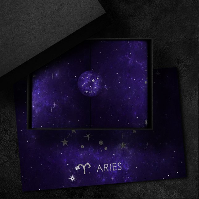 Zodiac Purple Aries | Cosmic Astrology Horoscope Tissue Paper (Creator Uploaded)