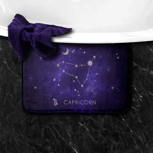 Zodiac Purple Capricorn | Astrology Horoscope Bath Mat (Creator Uploaded)