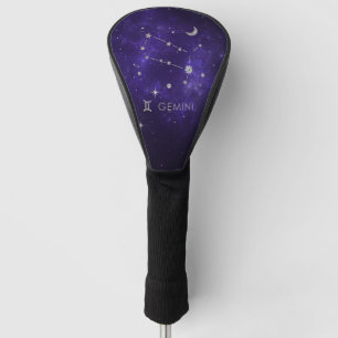 Zodiac Purple Gemini Cosmic Astrology Horoscope Golf Head Cover