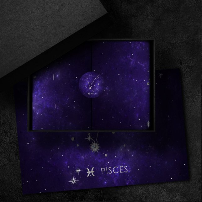 Zodiac Purple Pisces | Cosmic Astrology Horoscope Tissue Paper (Creator Uploaded)