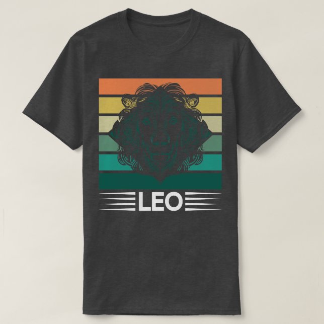 Zodiac Retro Leo 1 T-Shirt (Design Front)