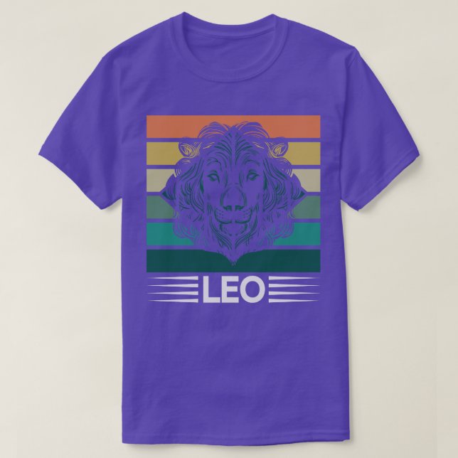 Zodiac Retro Leo T-Shirt (Design Front)