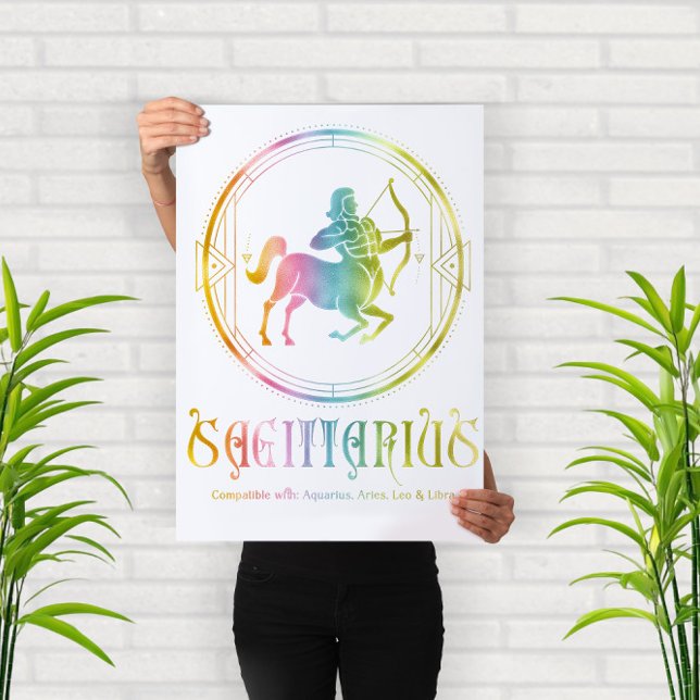 Zodiac Sagittarius Compatibility Design Poster (Creator Uploaded)