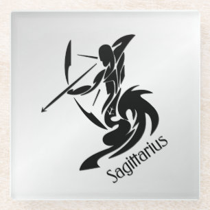 Zodiac Sagittarius Glass Coaster