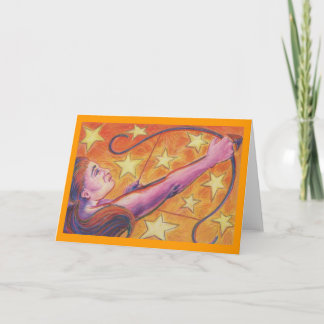 Zodiac Sagittarius greetings card