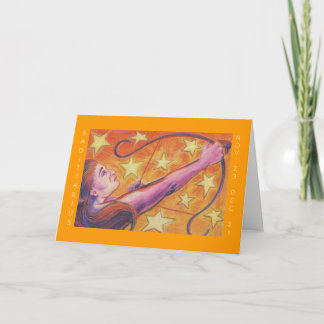 Zodiac Sagittarius 'Happy Birthday' greeting card