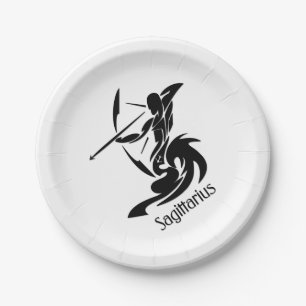 Zodiac Sagittarius Paper Plate