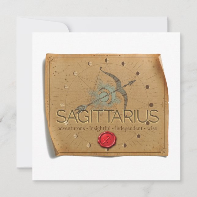 ZODIAC - Sagittarius - Personalised Notecard (Front)