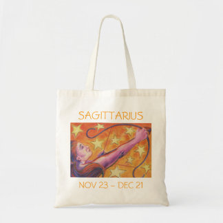 Zodiac Sagittarius tote bag text