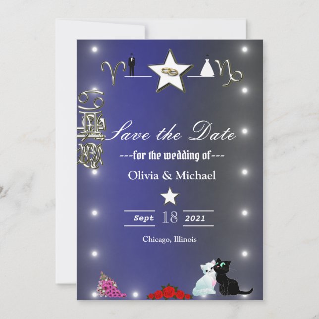 Zodiac Save The Date (Front)