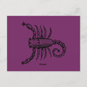 Zodiac: Scorpio, 1482 Postcard