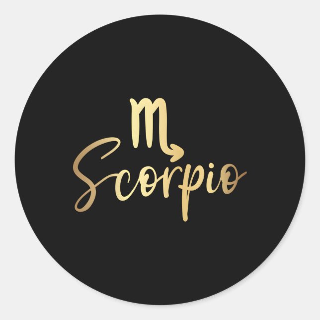 Zodiac Scorpio Classic Round Sticker (Front)