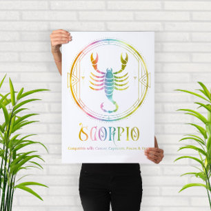 Zodiac Scorpio Compatibility Design Poster