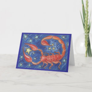 Zodiac Scorpio greetings card