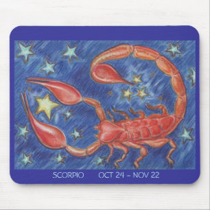 Zodiac Scorpio mousepad dates