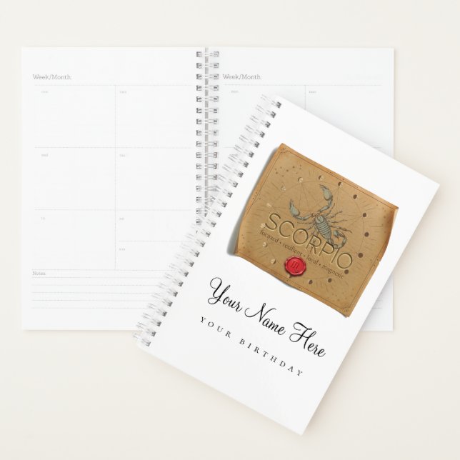 Zodiac - Scorpio - Personalised Day Planner (Display)