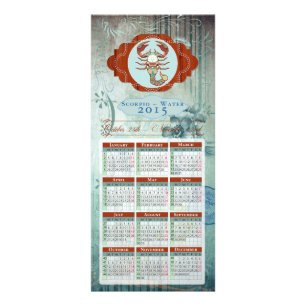 ZODIAC Scorpio - Rackcard / Postcard / Calendar Rack Card