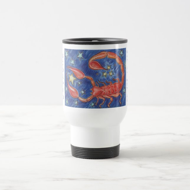 Zodiac Scorpio travel/commuter mug (Center)
