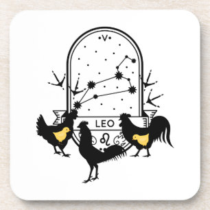 Zodiac Sign and Matching Pets. Leo - Chicken.w Coaster
