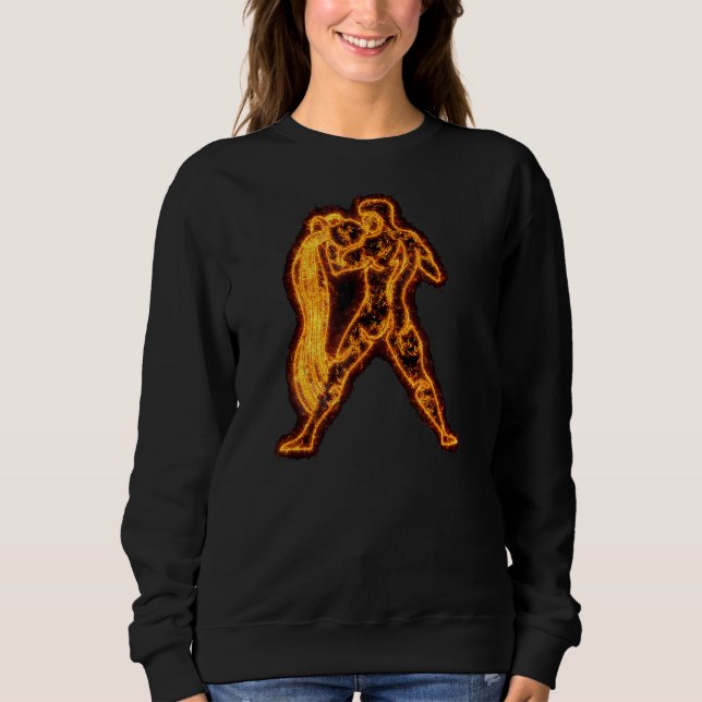 Zodiac Sign Aquarius Fire For Astrology Sweatshirt (Front)