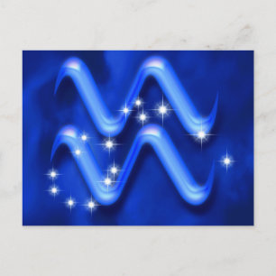 Zodiac sign Aquarius Postcard