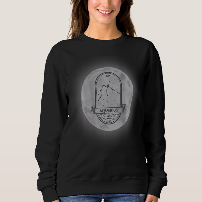 Zodiac Sign Aquarius Sweatshirt (Front)