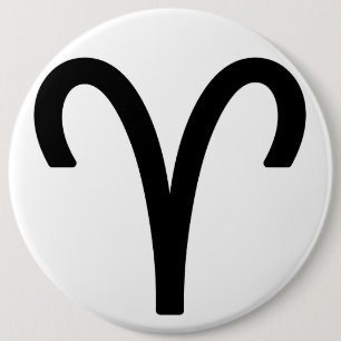 Zodiac sign Aries 6 Cm Round Badge