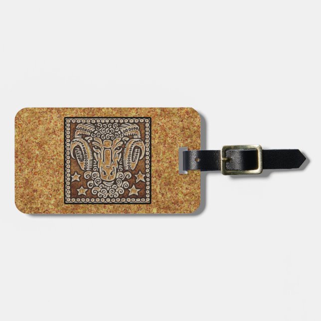 ZODIAC SIGN ARIES LUGGAGE TAG (Front Horizontal)