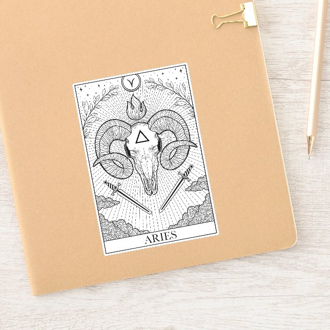 Zodiac sign Aries Tarot  Sticker (Notebook)