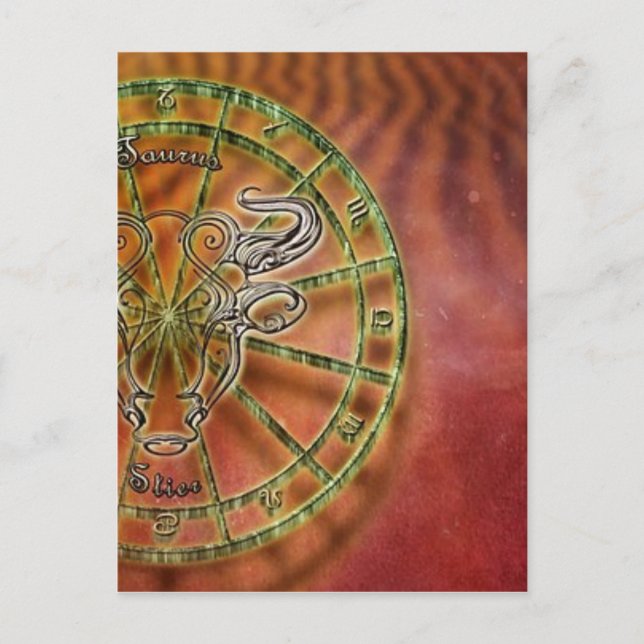 zodiac sign bull- postcard (Front)