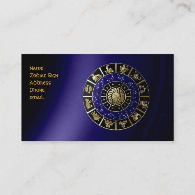 Zodiac Sign Business Card (Front)