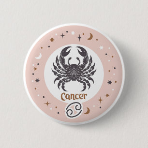 Zodiac Sign Cancer 6 Cm Round Badge